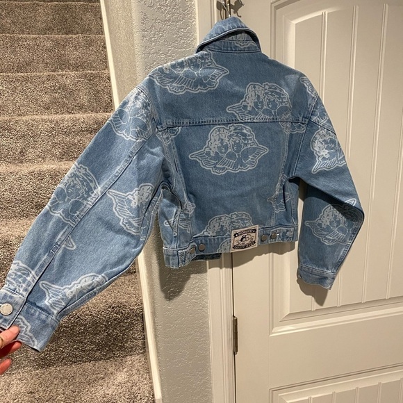 FIORUCCI ALL OVER ANGELS DENIM JACKET BLUE - Picture 7 of 13
